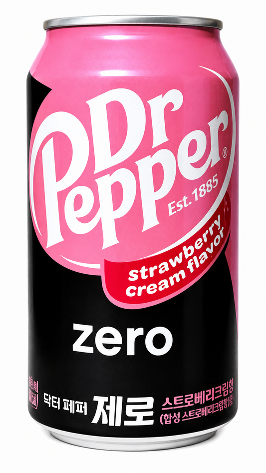Dr Pepper Zero – Strawberry Cream Flavor 24/330ml