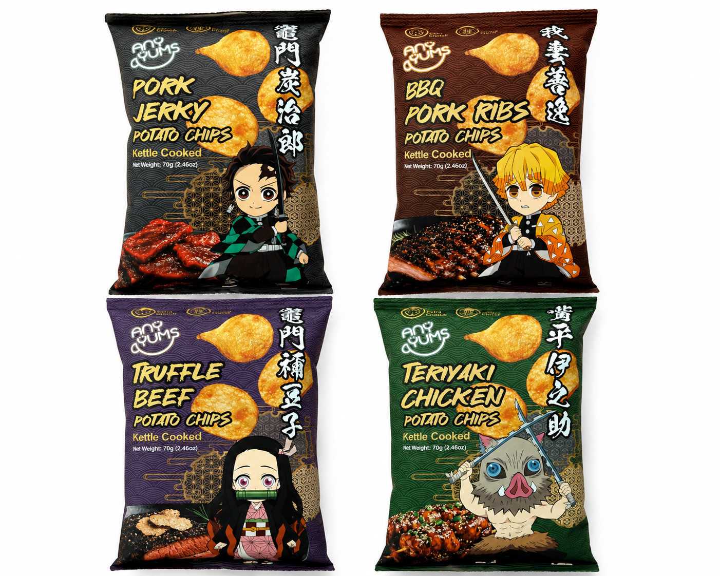 Demon Slayer Kettle Cooked Potato Chips