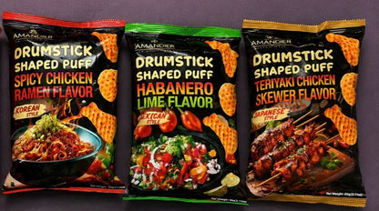 Drumstick Shaped Puffs Variety Pack – 3 Flavors