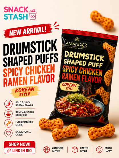 Drumstick Shaped Puffs Variety Pack – 3 Flavors